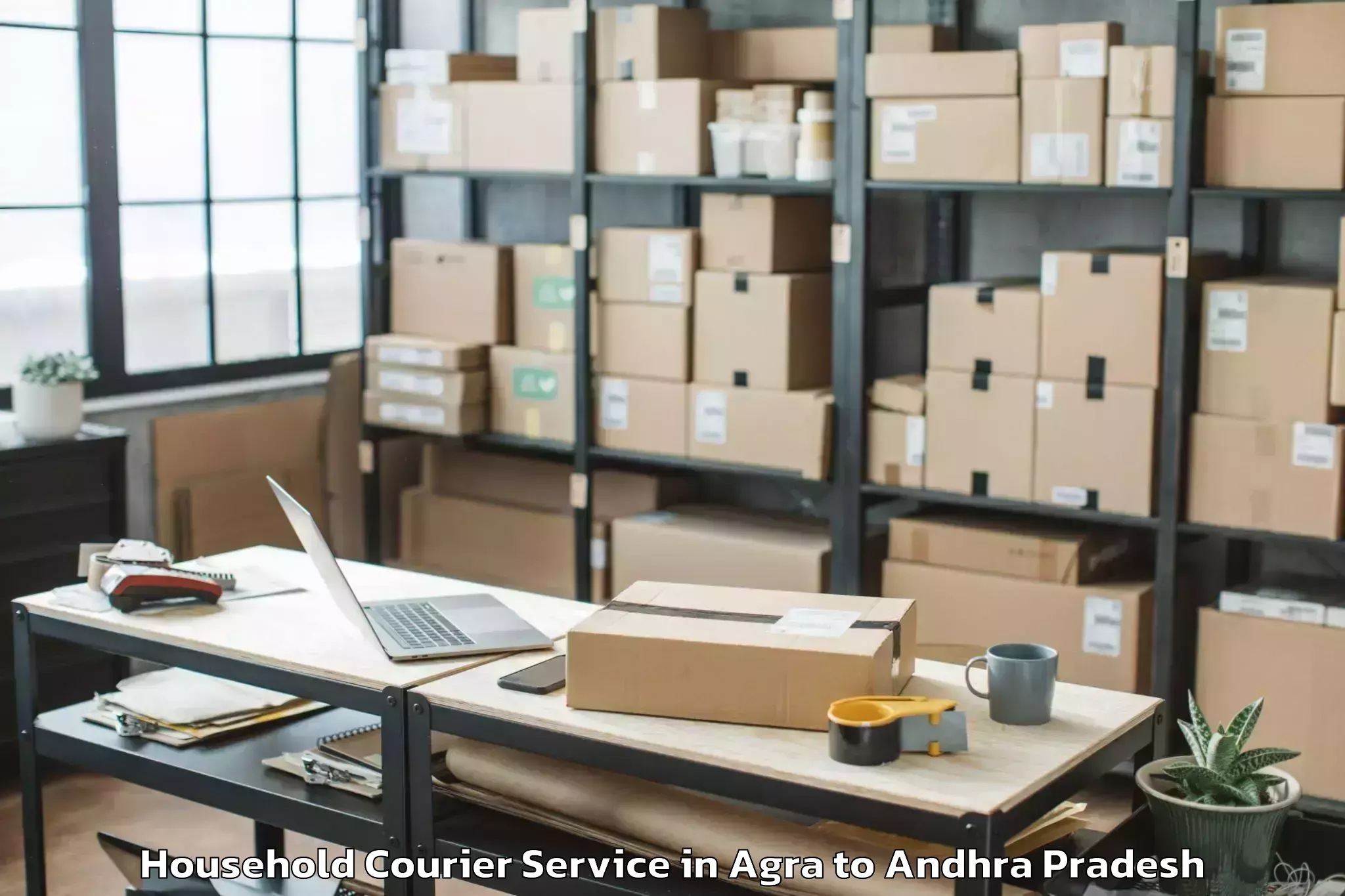 Hassle-Free Agra to Etikoppaka Household Courier